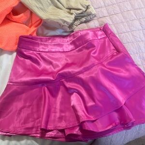 Pink mini skirt
